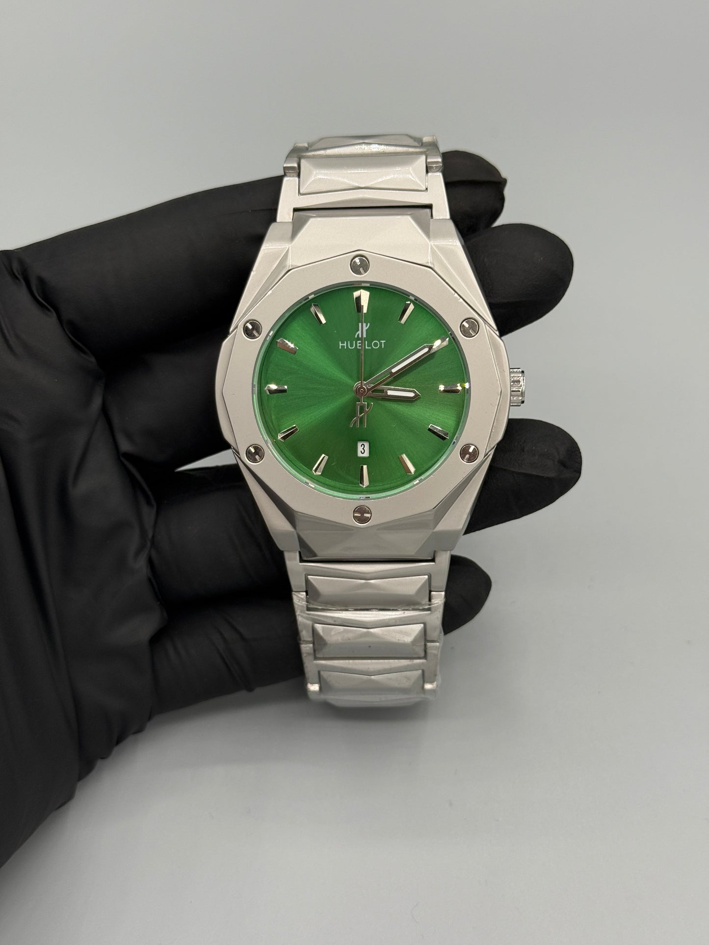 Hublot Diamond Cut Stainless Steel