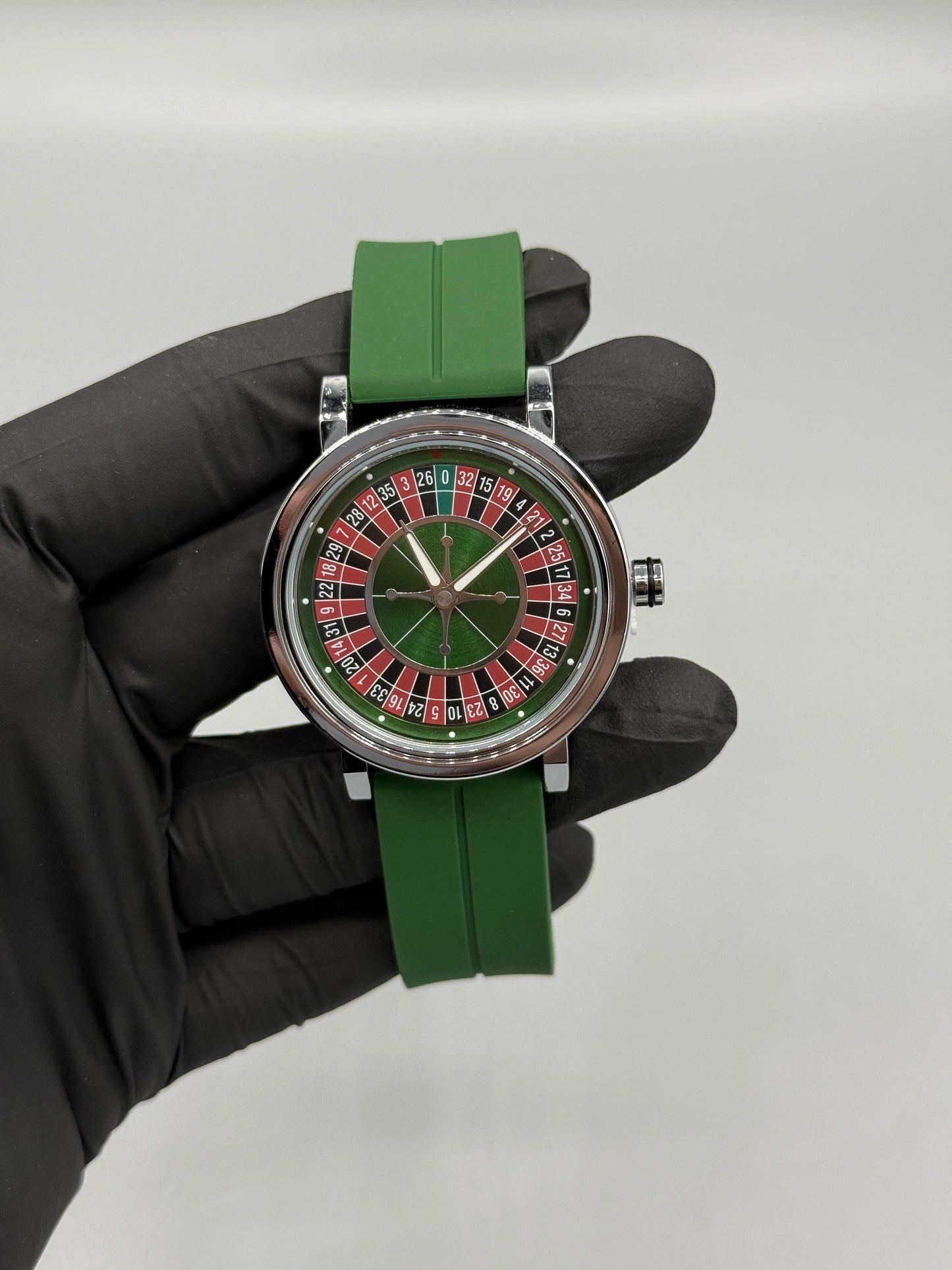 Casino Watch Rotating Dial Rubber Strap