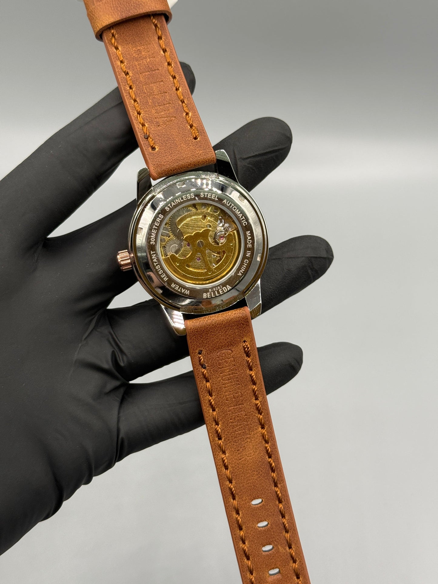 Belleda Automatic Dragon Dial Leather Strap