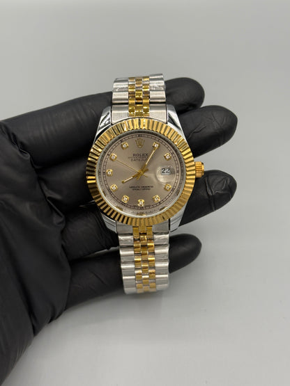 Rolex Oysters Perpetual Date Just Two Tone Jubilee Chain