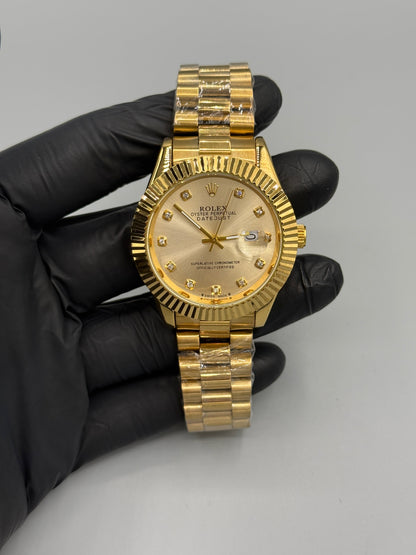 Rolex Oysters Perpetual Date Just Gold Chain