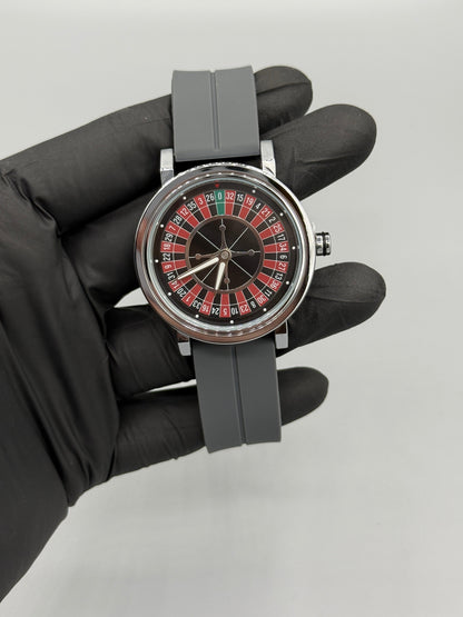 Casino Watch Rotating Dial Rubber Strap