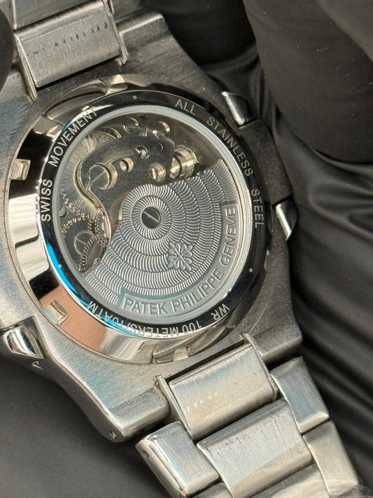 Patek Philippe Geneve Automatic Sun - Moon Stainless Steel