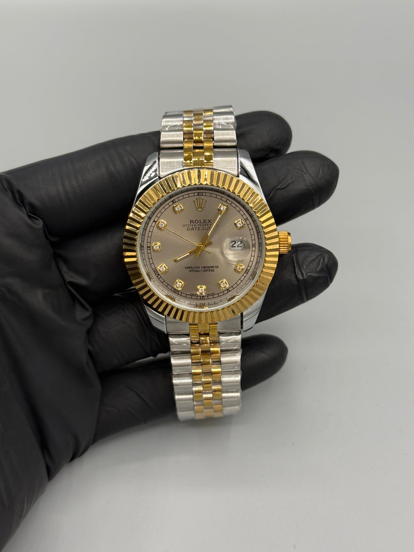 Rolex Oysters Perpetual Date Just Two Tone Jubilee Chain