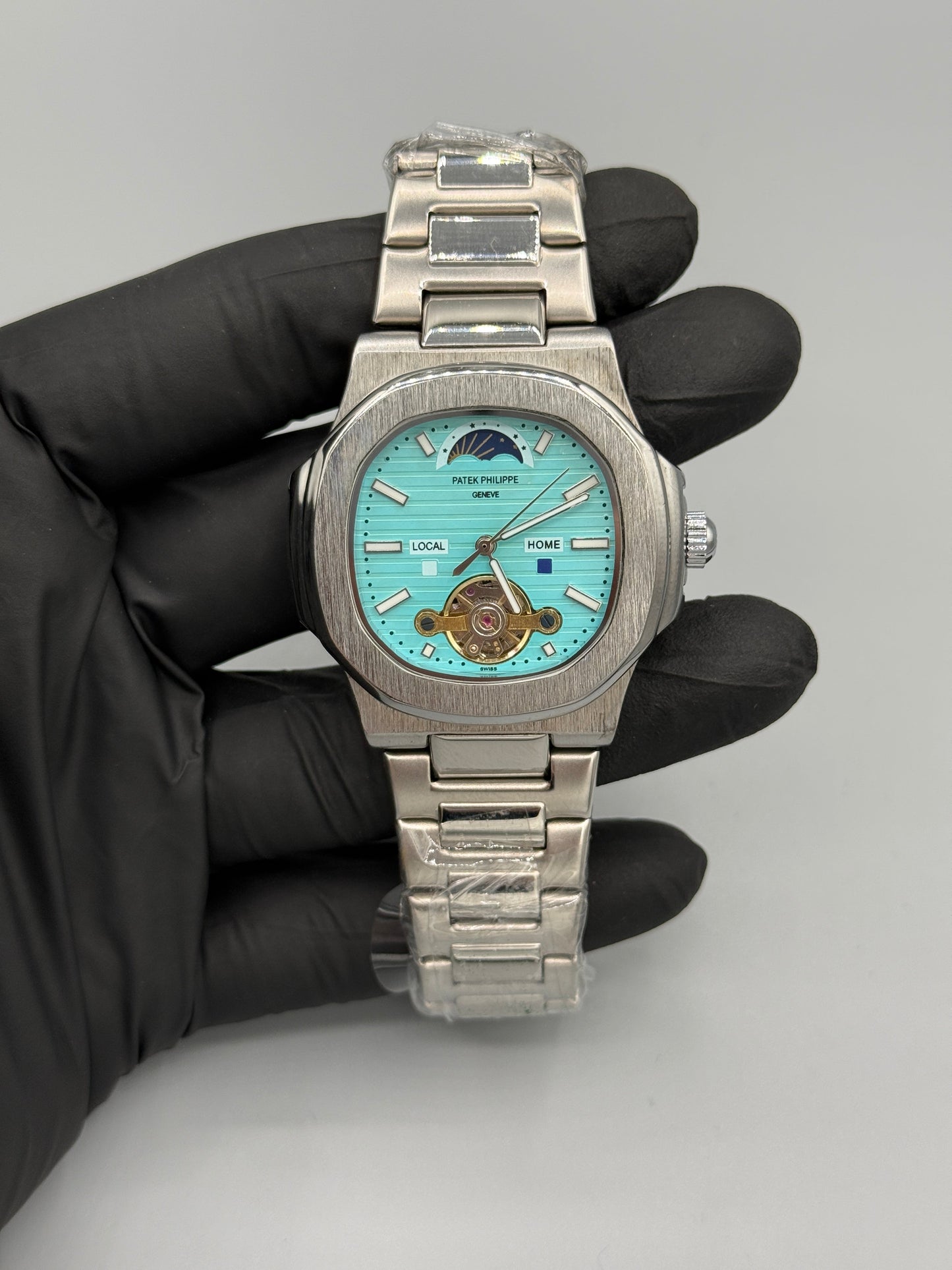 Patek Philippe Geneve Automatic Sun - Moon Stainless Steel