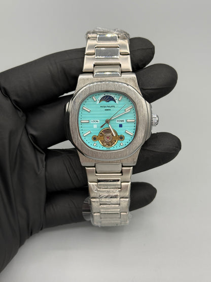 Patek Philippe Geneve Automatic Sun - Moon Stainless Steel