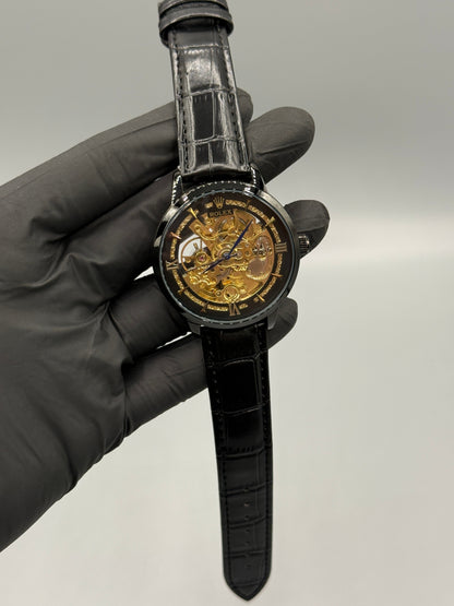 Rolex Automatic Skeleton Leather Strap