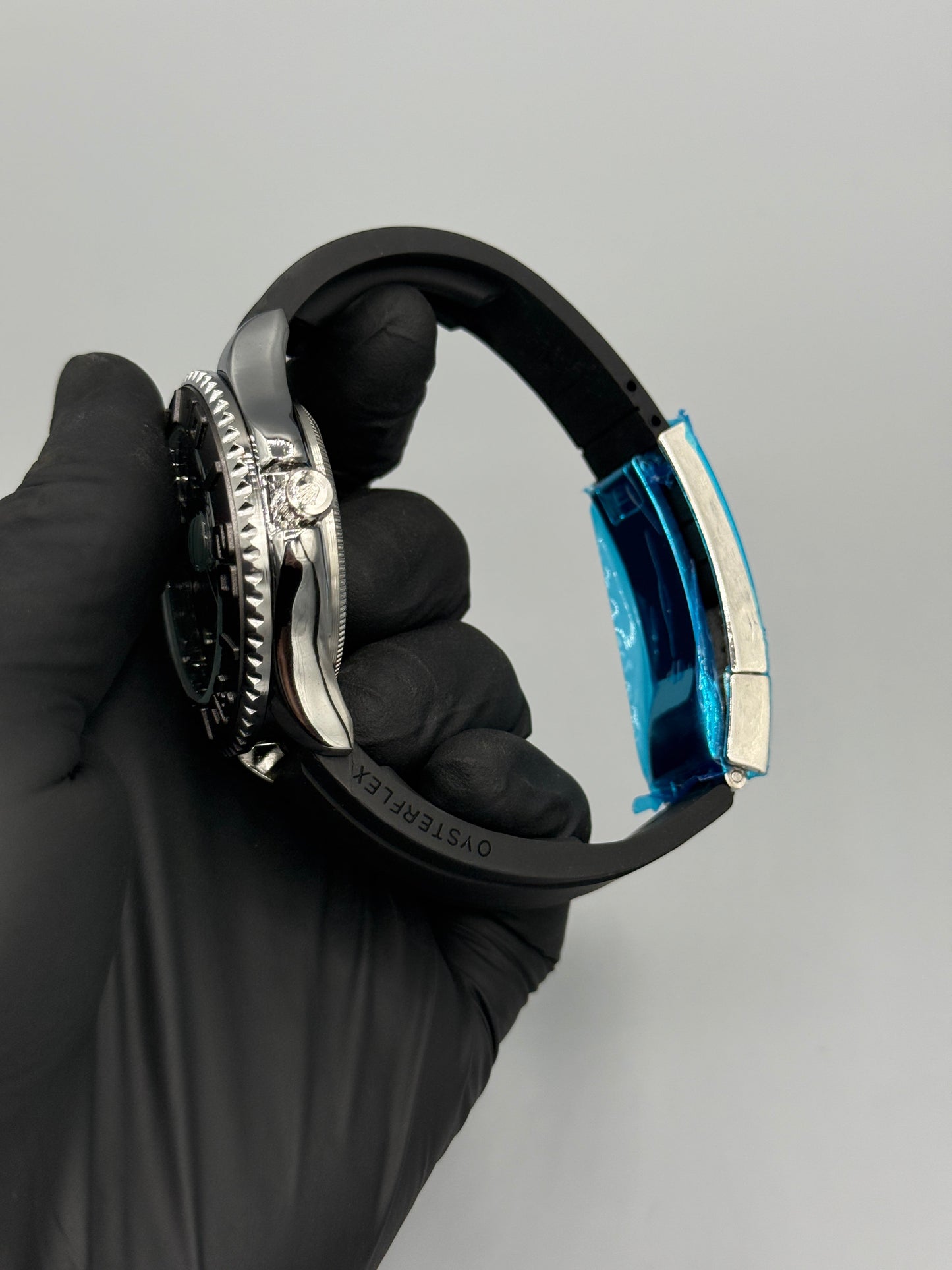 Rolex Submariner With Rubber Strap Rotating Dial