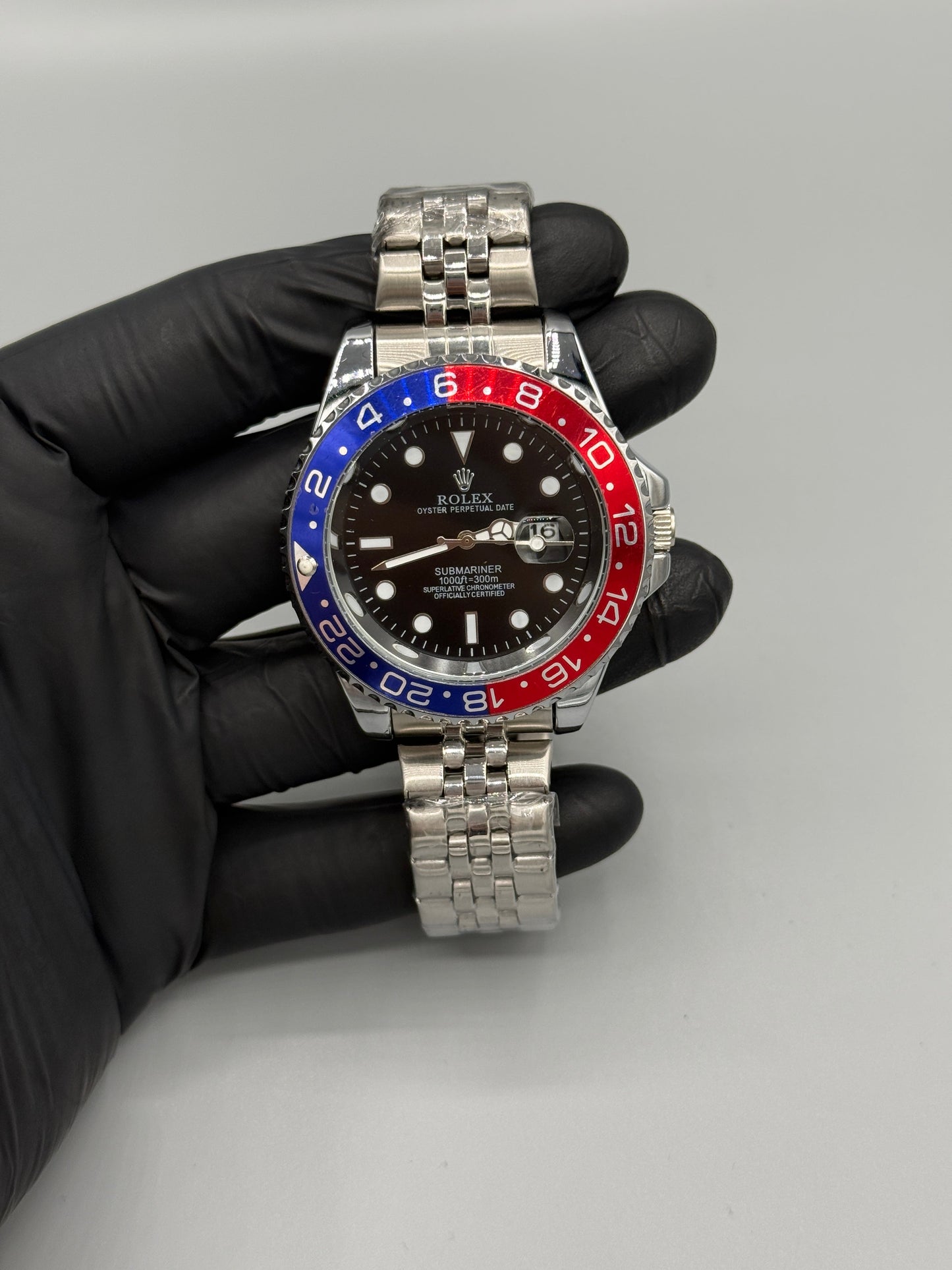 Rolex Submariner Date Just Rotating Dial Jubilee Chain