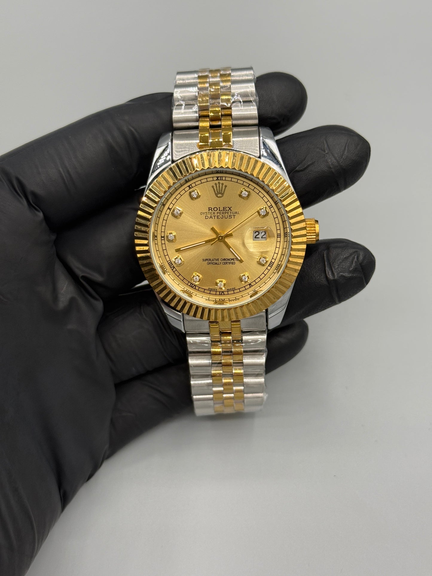 Rolex Oysters Perpetual Date Just Two Tone Jubilee Chain