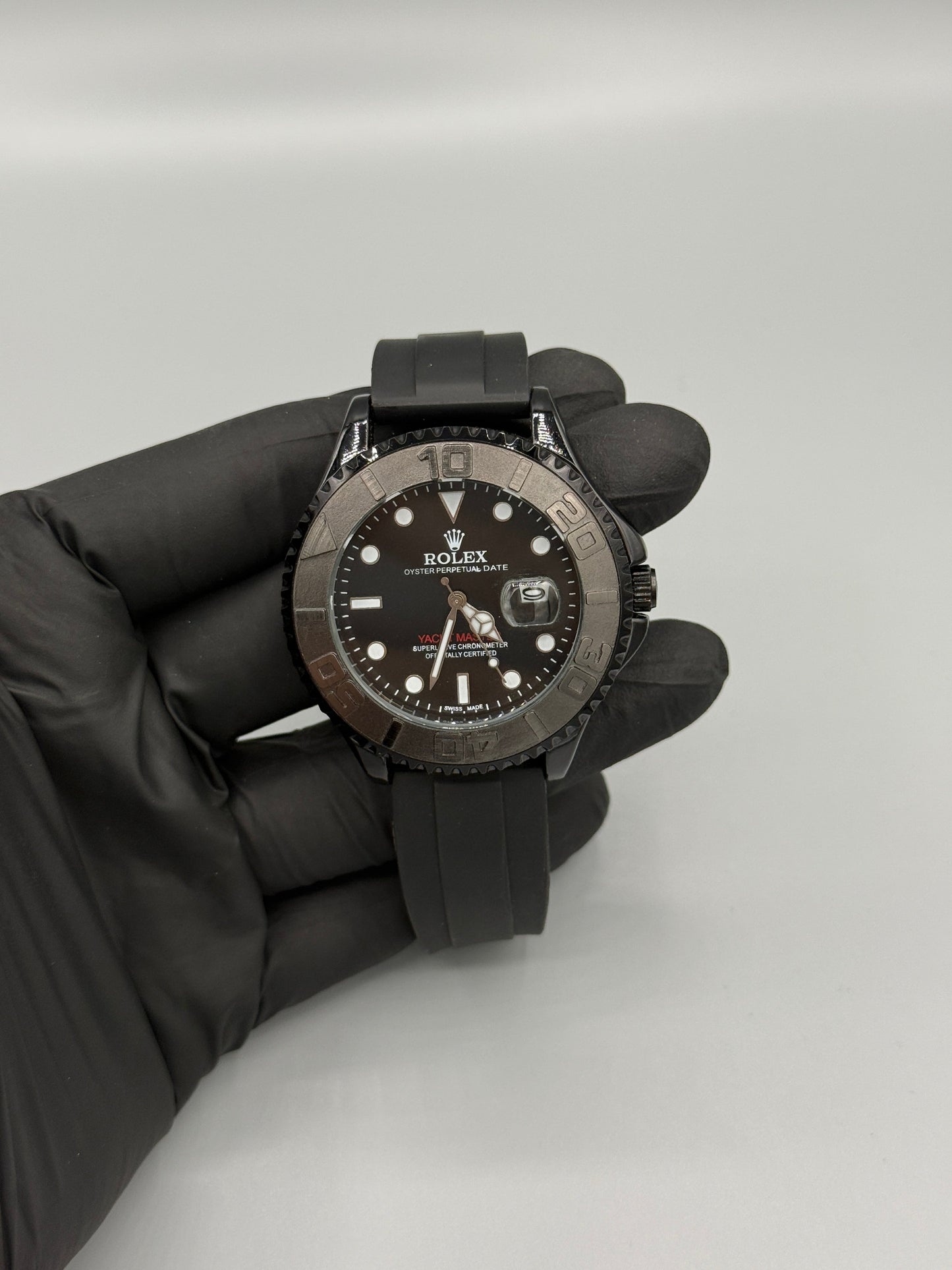 Rolex Submariner With Rubber Strap Rotating Dial
